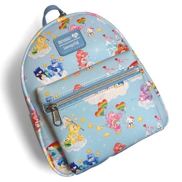 care bears loungefly mini backpack Cousins All-over-print Nylon Square This awesome and supersoft plush mini backpack from Loungefly is exclusive to us here at TruffleShuffle Loungefly Care Bears Cousins Cloud
